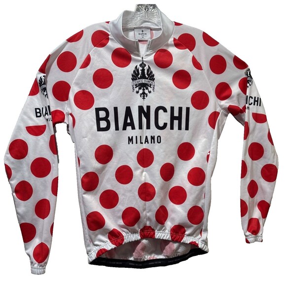 Bianchi Milano Other - Bianchi Milano "King of the Mountains" Cycling Jersey Long Sleeve  XL Vintage